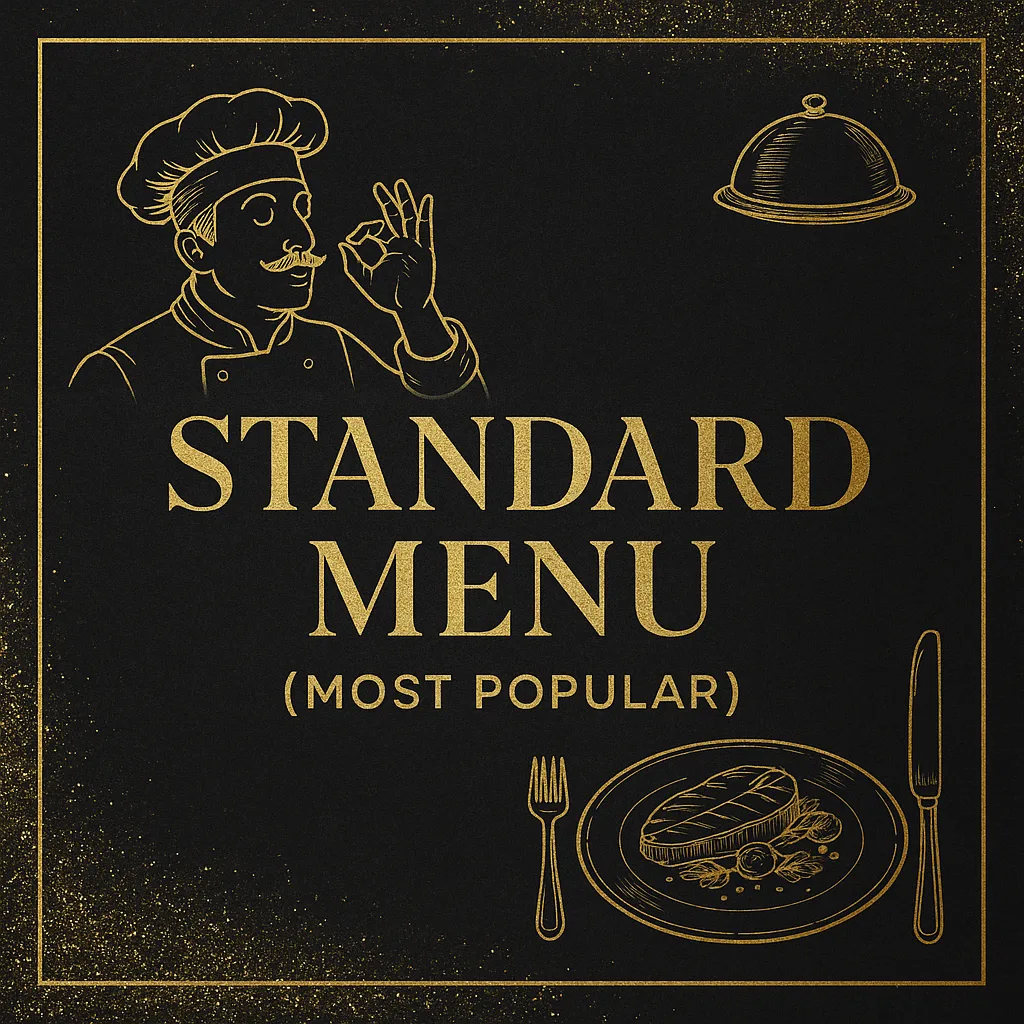 Standard catering menu